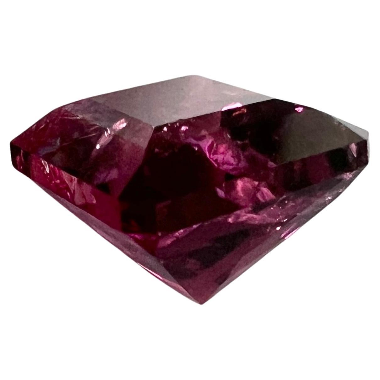 Gemma rubellite rosa Asscher 5.2ct in vendita 1