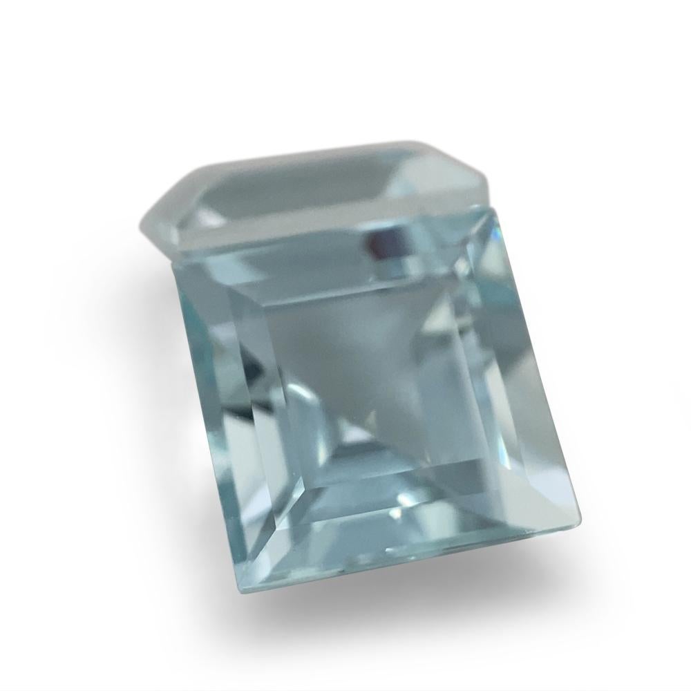 Coppia di acquamarine quadrate da 5,2 carati in vendita 4