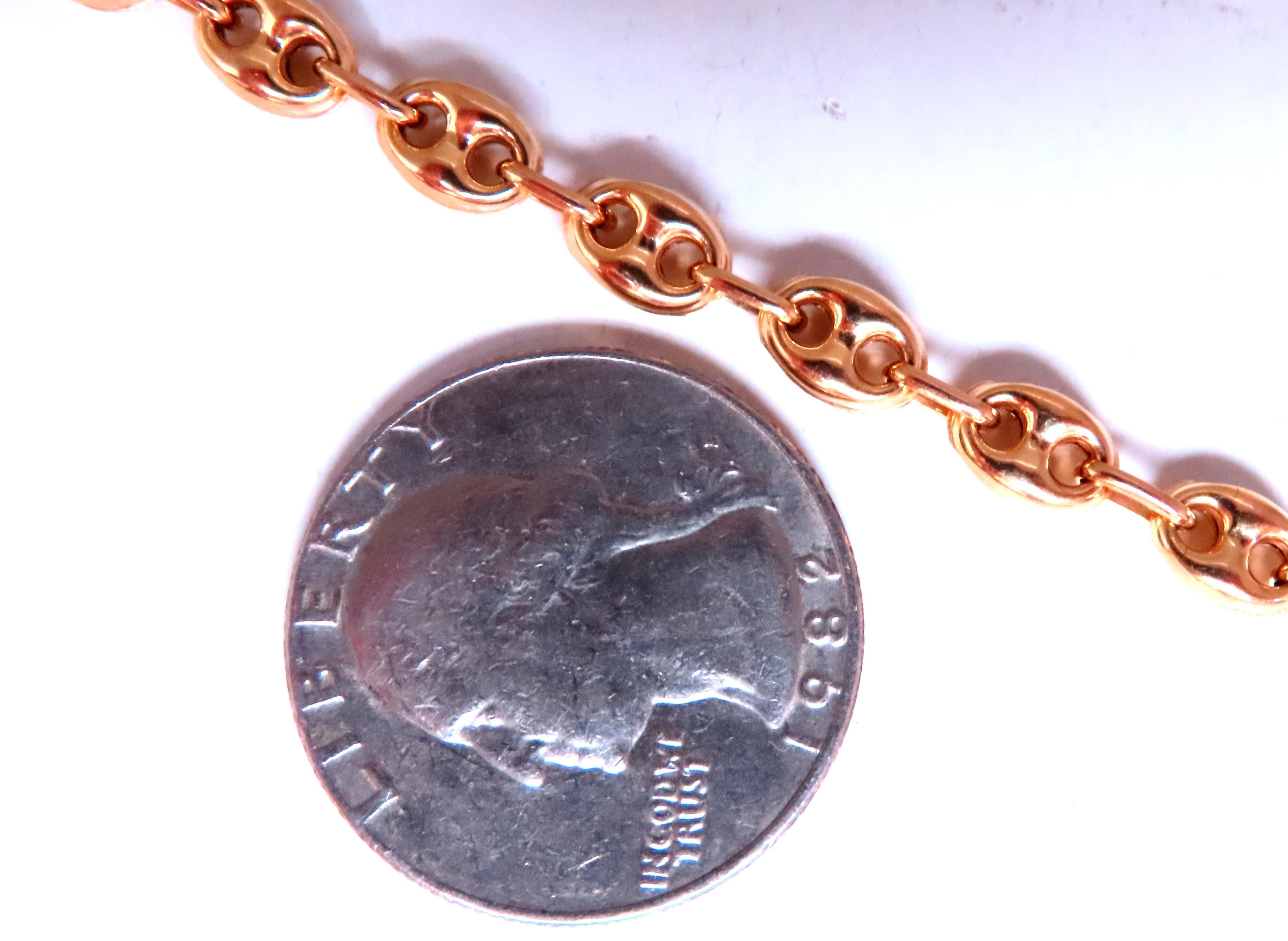Modern 5.2mm Classic Anchor Chain Puffed Mariner 14kt Gold 12447