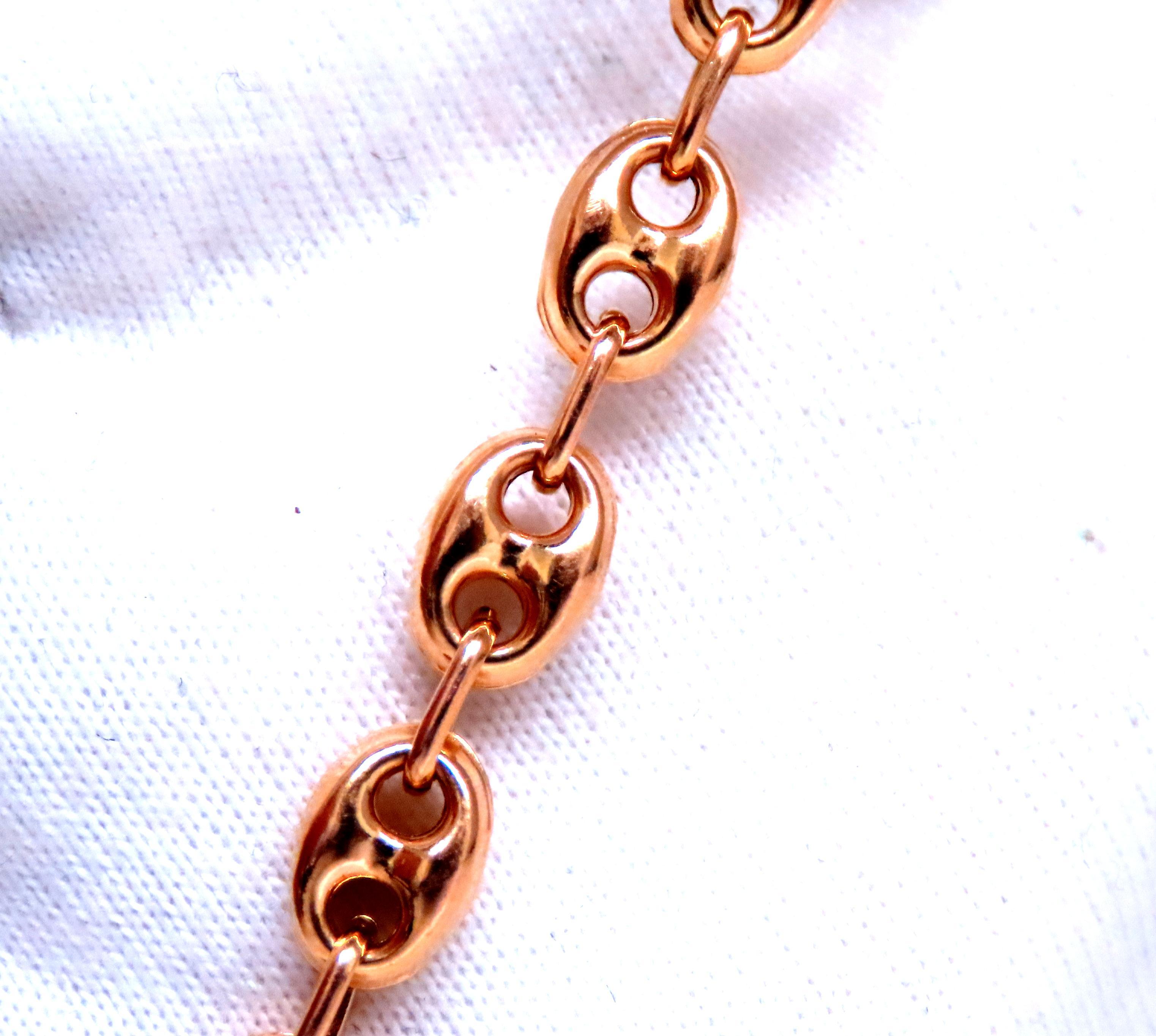 5.2mm Classic Anchor Chain Puffed Mariner 14kt Gold 12447 In New Condition In New York, NY