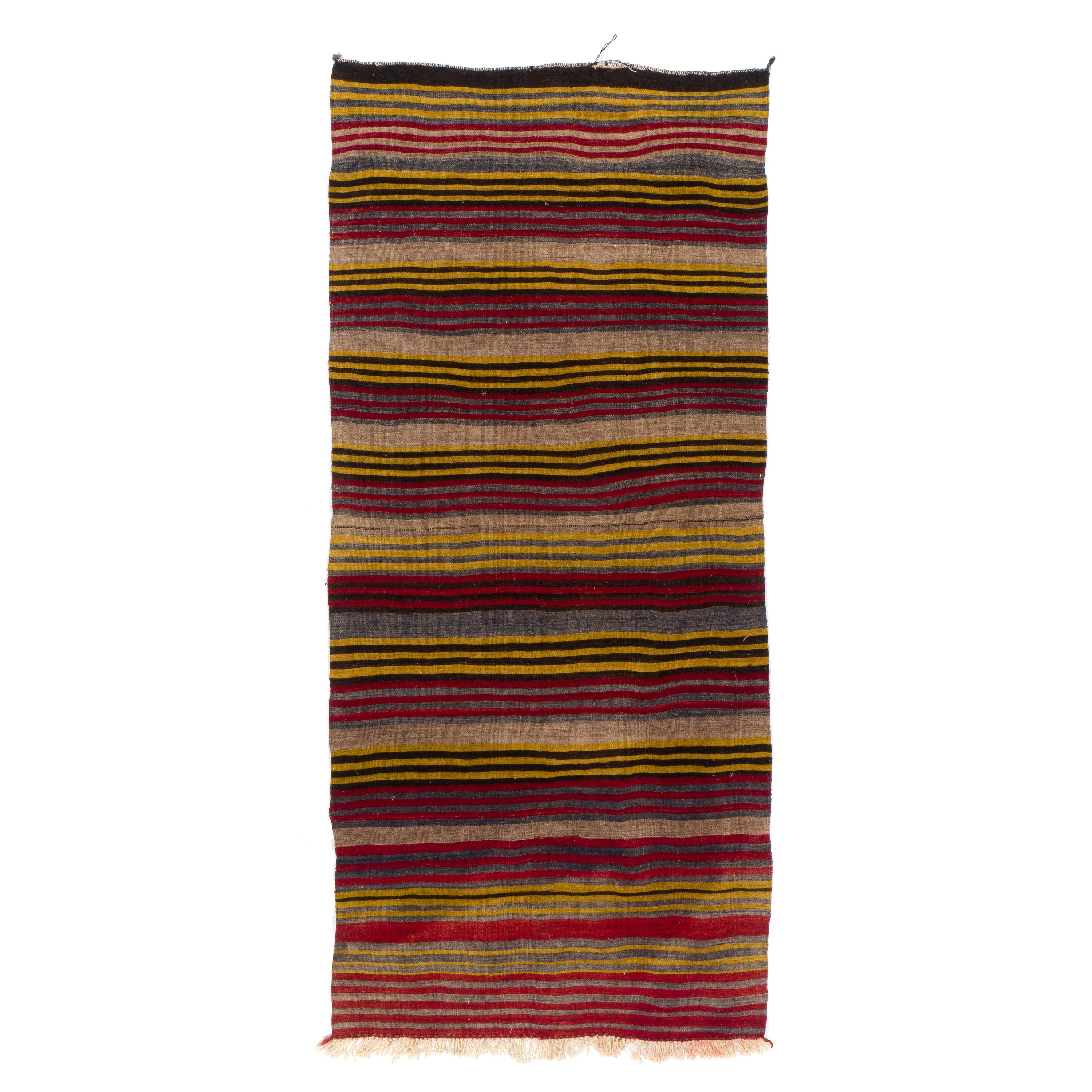 Rug & Kilim a righe in lana tessuta a mano, a trama piatta e reversibile