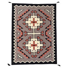 5
2"x6
10" Brown Flat Weave Hand Woven American Indian Southwest Design Wool Rug