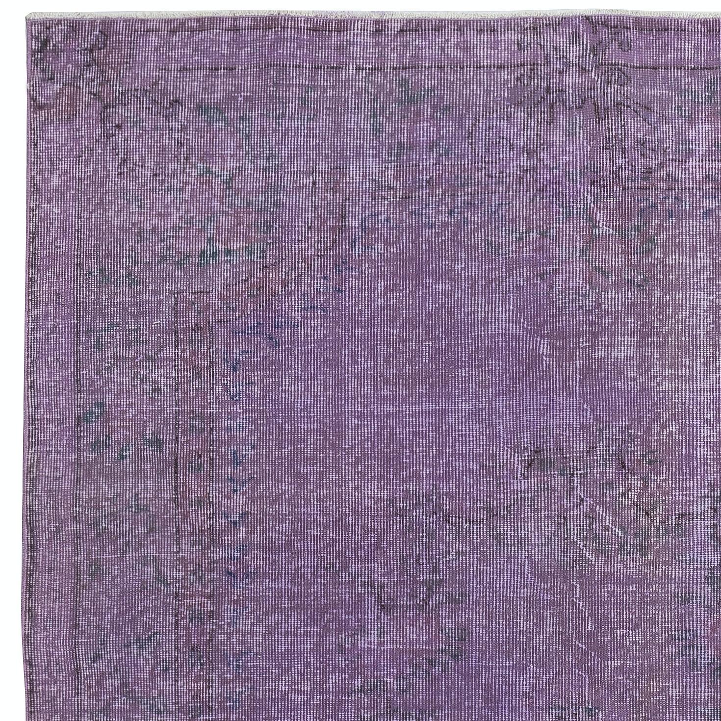 Alfombra Turca Decorativa Teñida a Mano de Color Morado de 2,5 x 3,8 Metros Turco en venta
