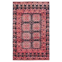 5'2"x8'6" Blush Red Vintage Afghan Ersari Tribal Design Handgeknüpfter Wollteppich