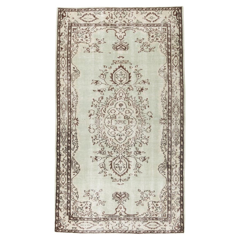 5.2x9 Ft HandKnotted Vintage Central Anatolian Area Rug in Shades of ...