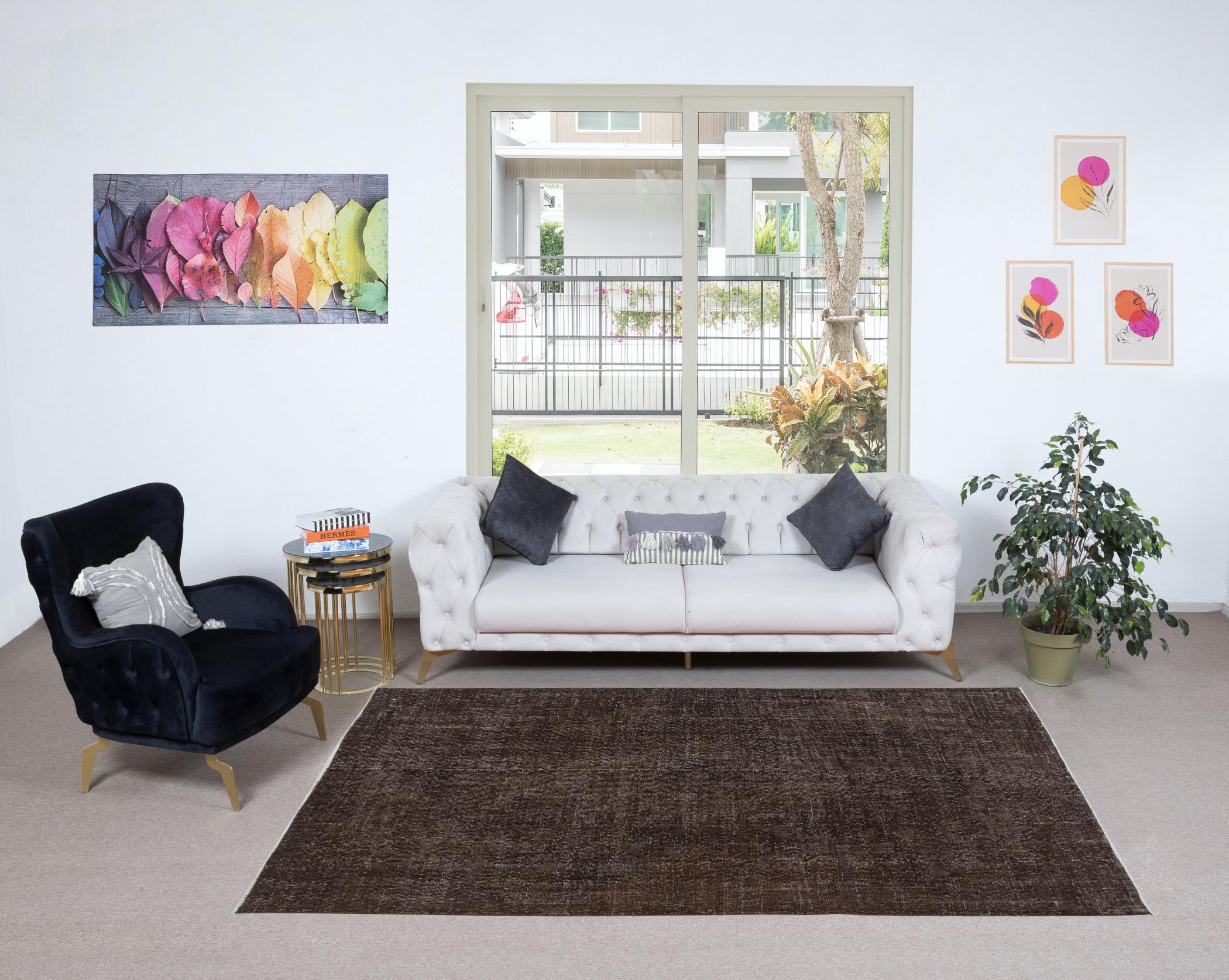 Our over-dyed rugs are all hand-knotted vintage pieces that are recreated in our workshop to cater to a wider range of interior design choices from modern to coastal, from industrial to rustic/cottage. These 50 to 70 year-old rugs were hand-knotted