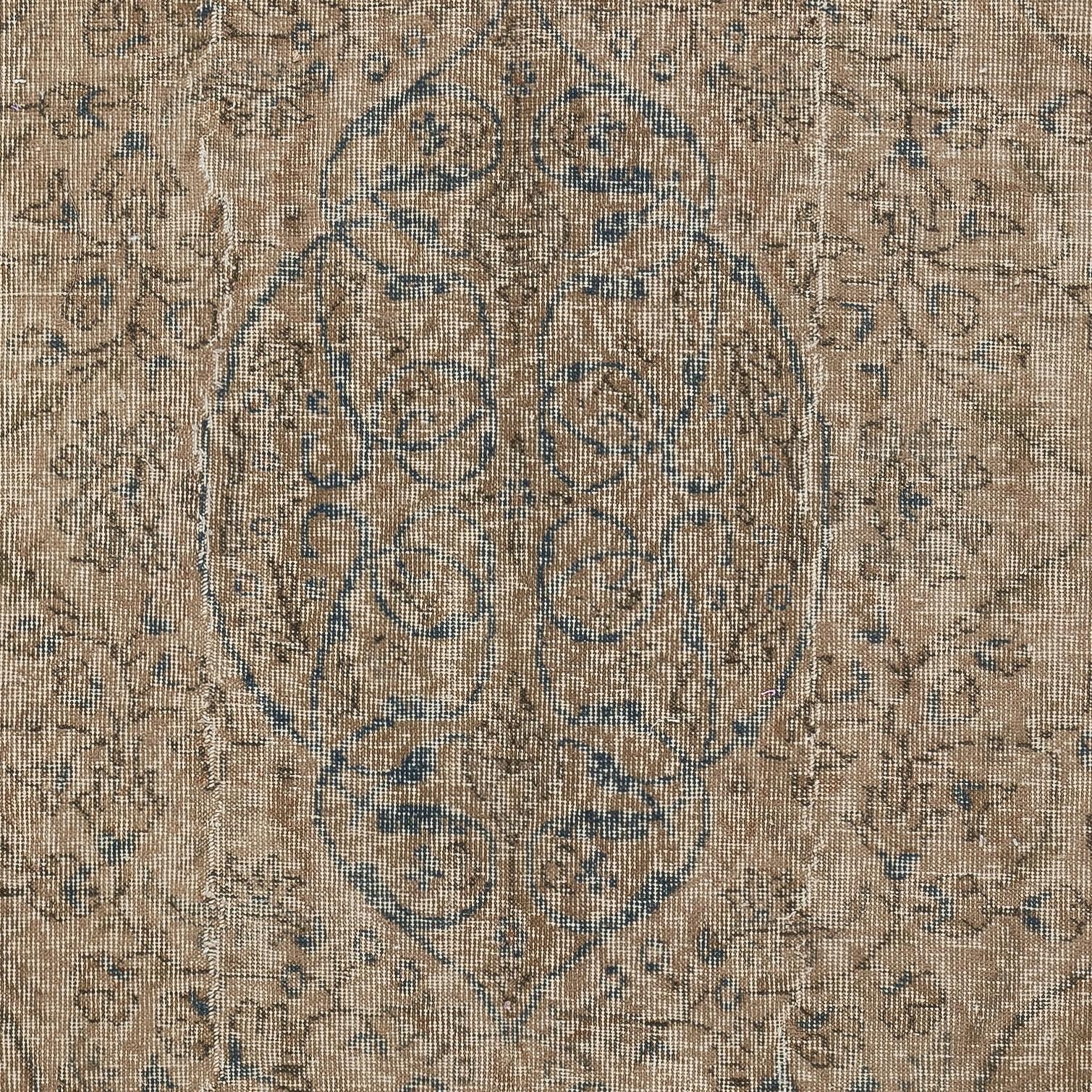 5.2x9.4 Ft Contemporary Handknotted Area Rug. Brown Farbe Türkisch Bodenbelag im Zustand „Gut“ im Angebot in Spring Valley, NY