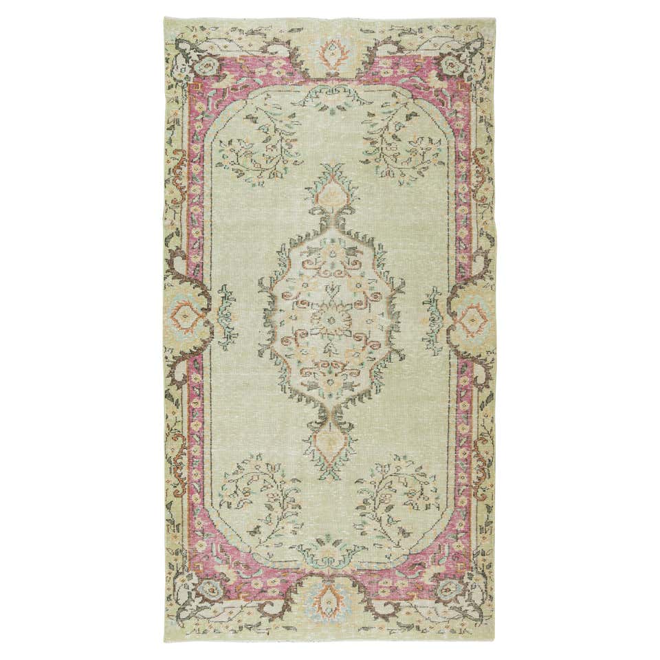 Antique Rugs Yellow Turkish Rug Handmade Carpet, Oriental Rug Living ...