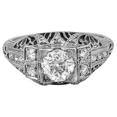 .53 Carat Diamond Platinum Engagement Ring Art Deco by S. Kind & Son