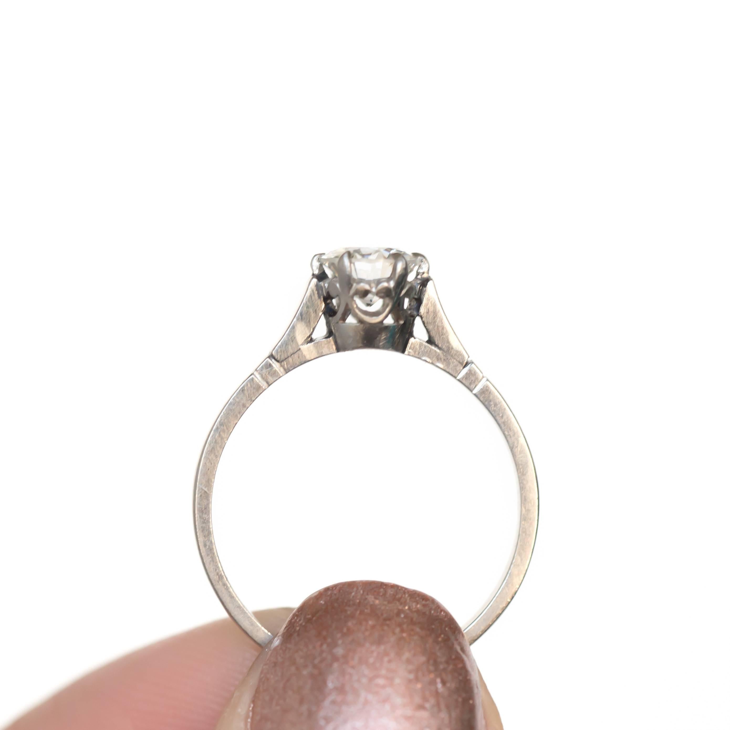 .53 Karat Diamant Platin Verlobungsring im Zustand „Hervorragend“ im Angebot in Atlanta, GA