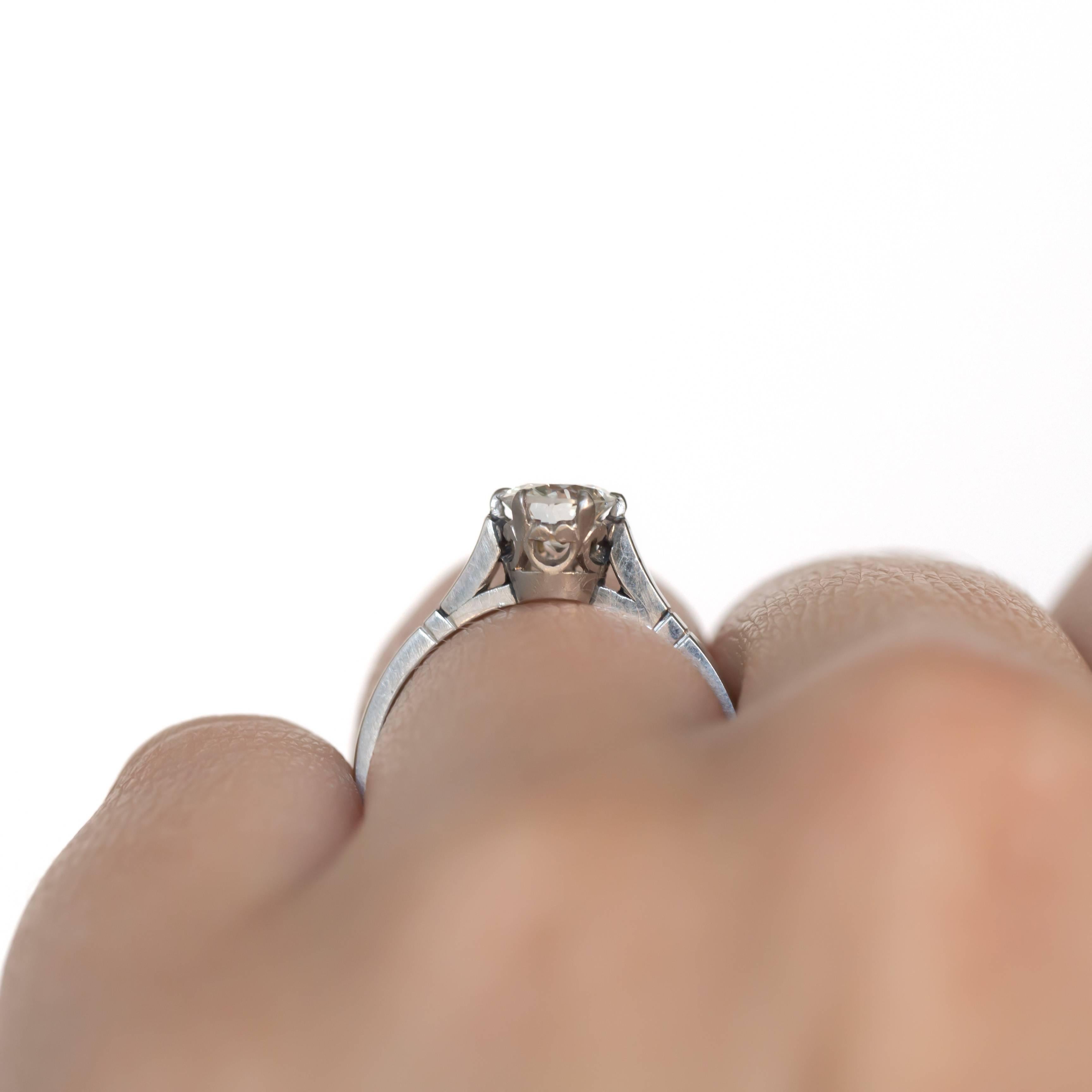 .53 Carat Diamond Platinum Engagement Ring In Excellent Condition For Sale In Hicksville, NY