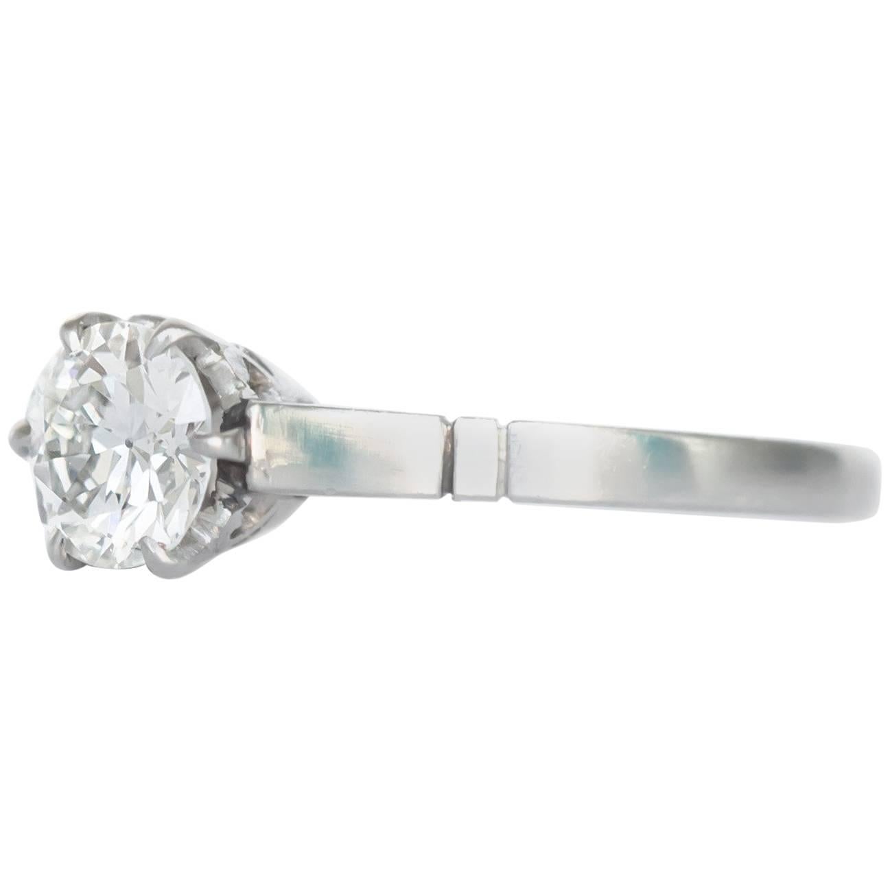 Bague de fiançailles en platine avec diamants de 0,53 carat