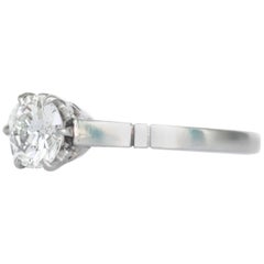 Bague de fiançailles en platine avec diamants de 0,53 carat
