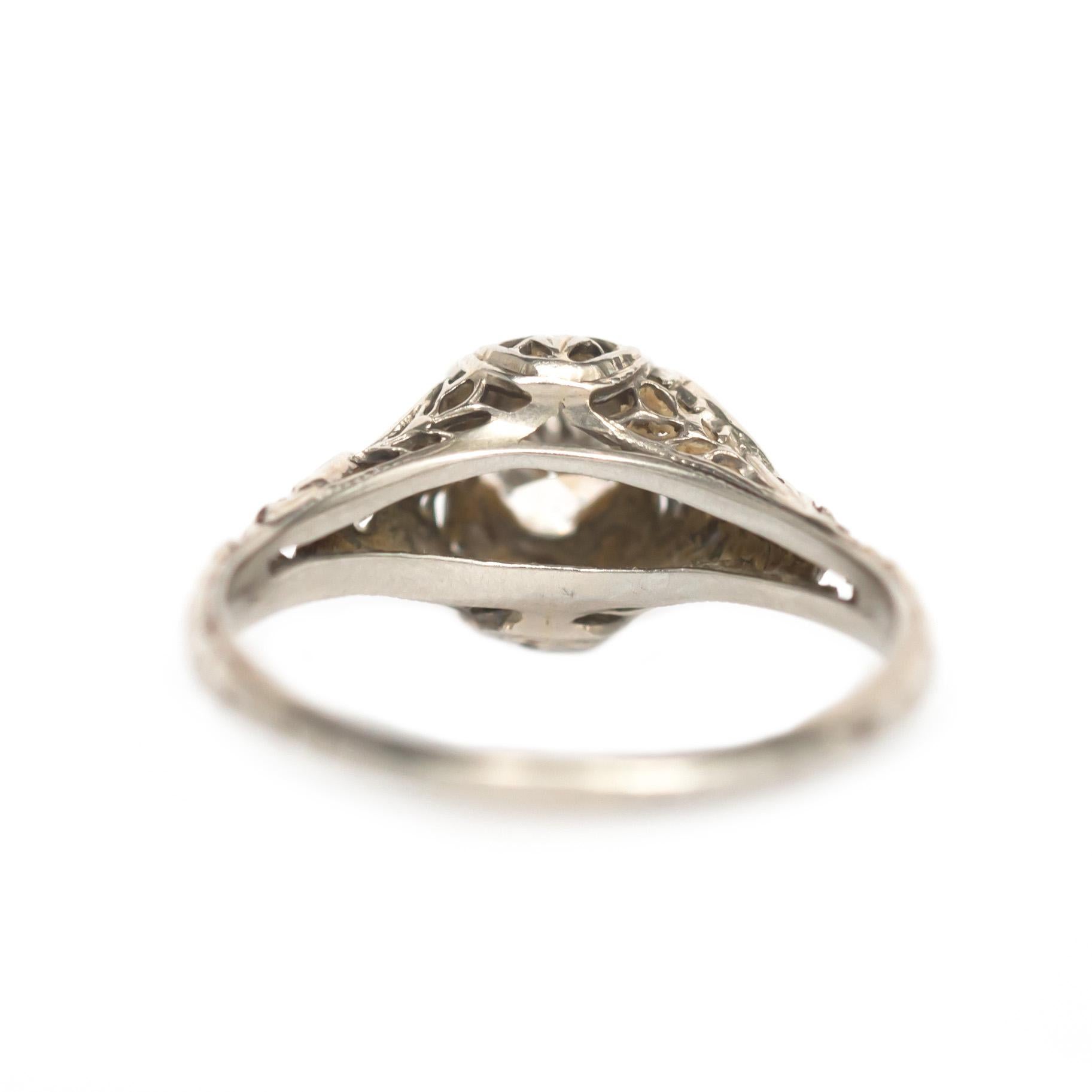 .53 Carat Diamond White Gold Engagement Ring In Good Condition In Hicksville, NY