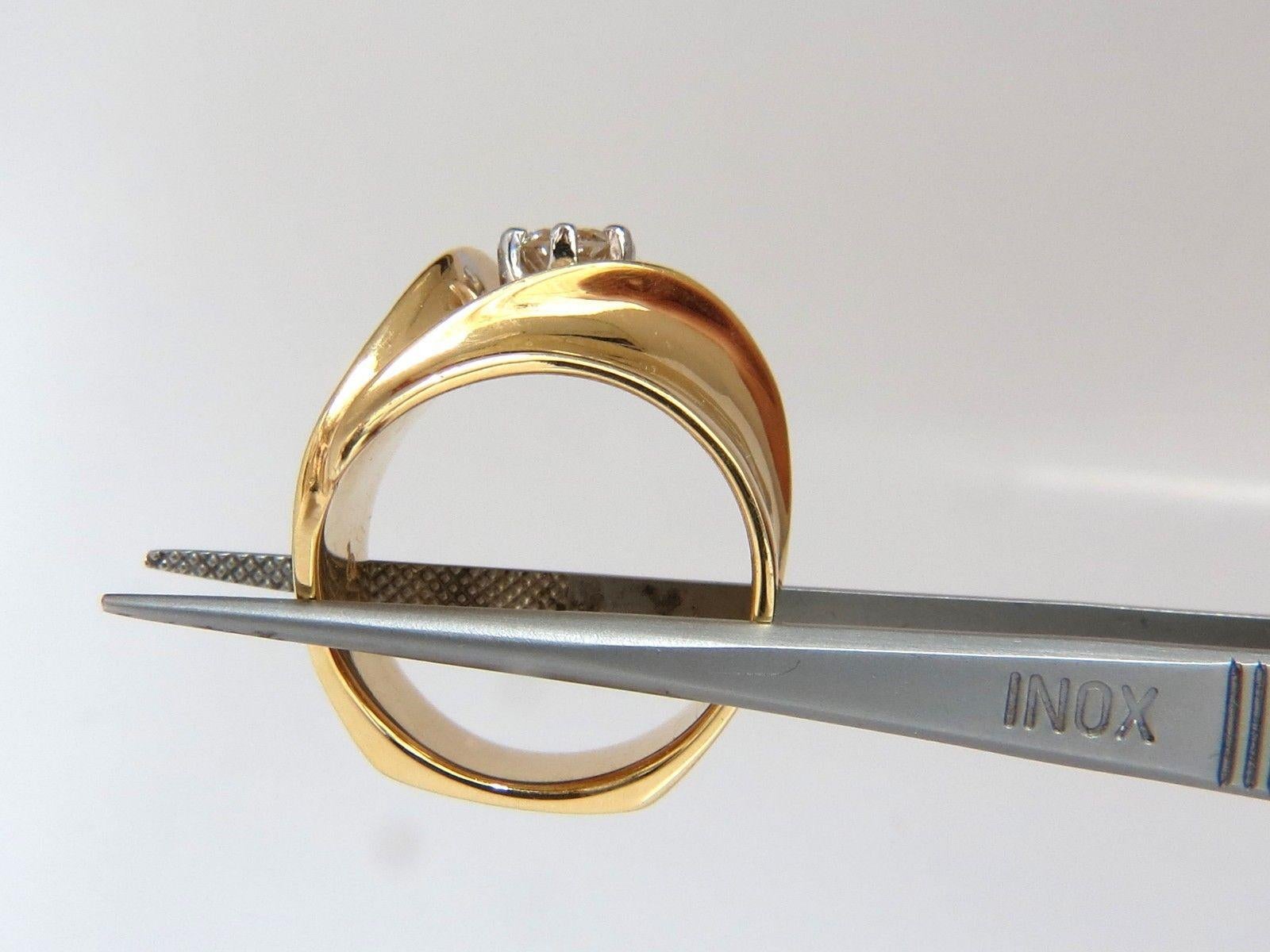 .53 Carat Natural Fancy Light Brown Diamond ring 14 Karat Bypass Deco For Sale 1