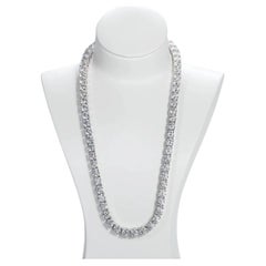 53 Carat Natural Untreated Diamond Tennis Necklace