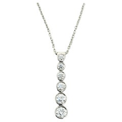 .53 Carat Tiffany & Co. Jazz Graduated Diamond Drop Pendant Necklace in Platinum