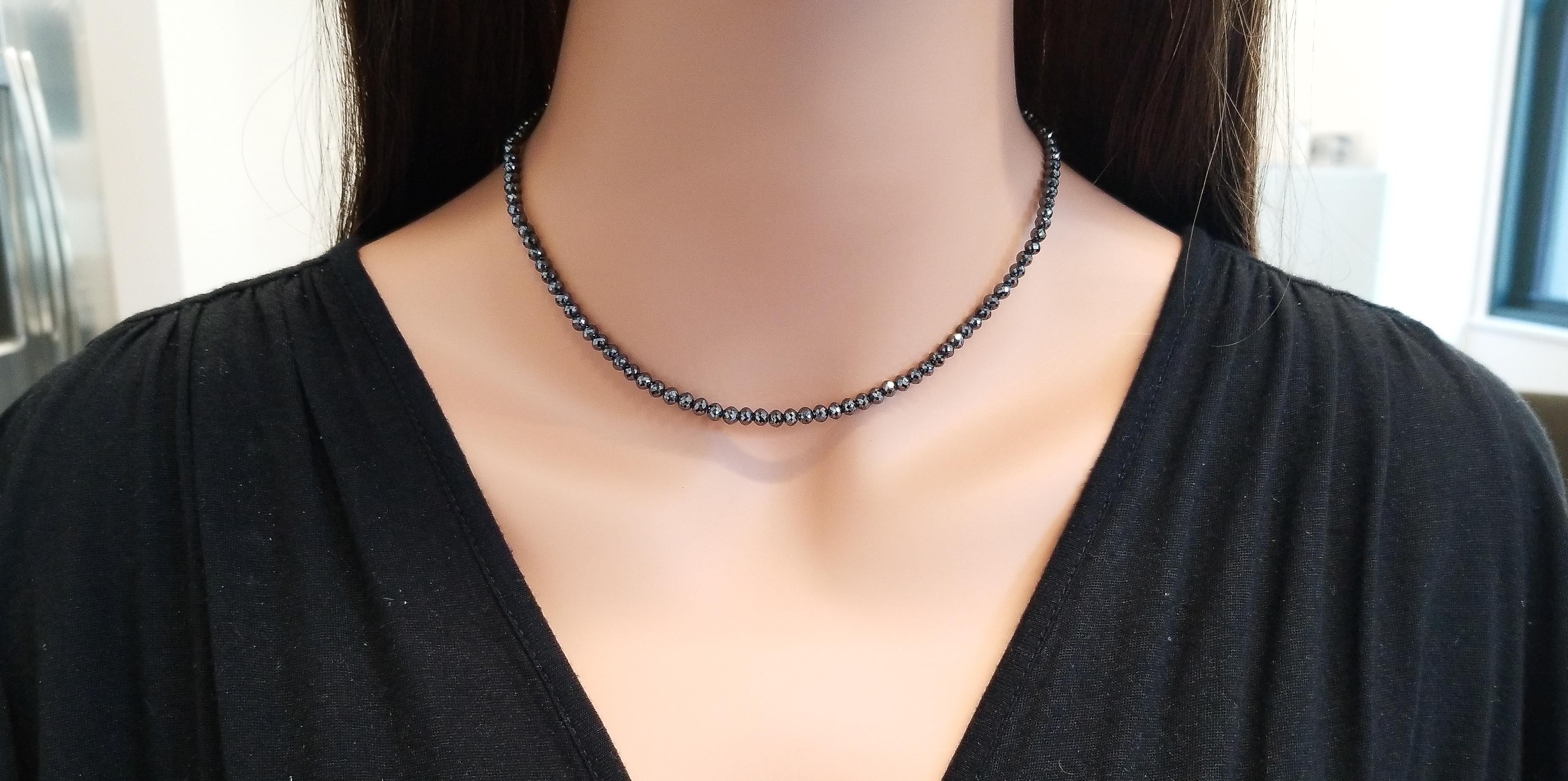 black tennis necklace