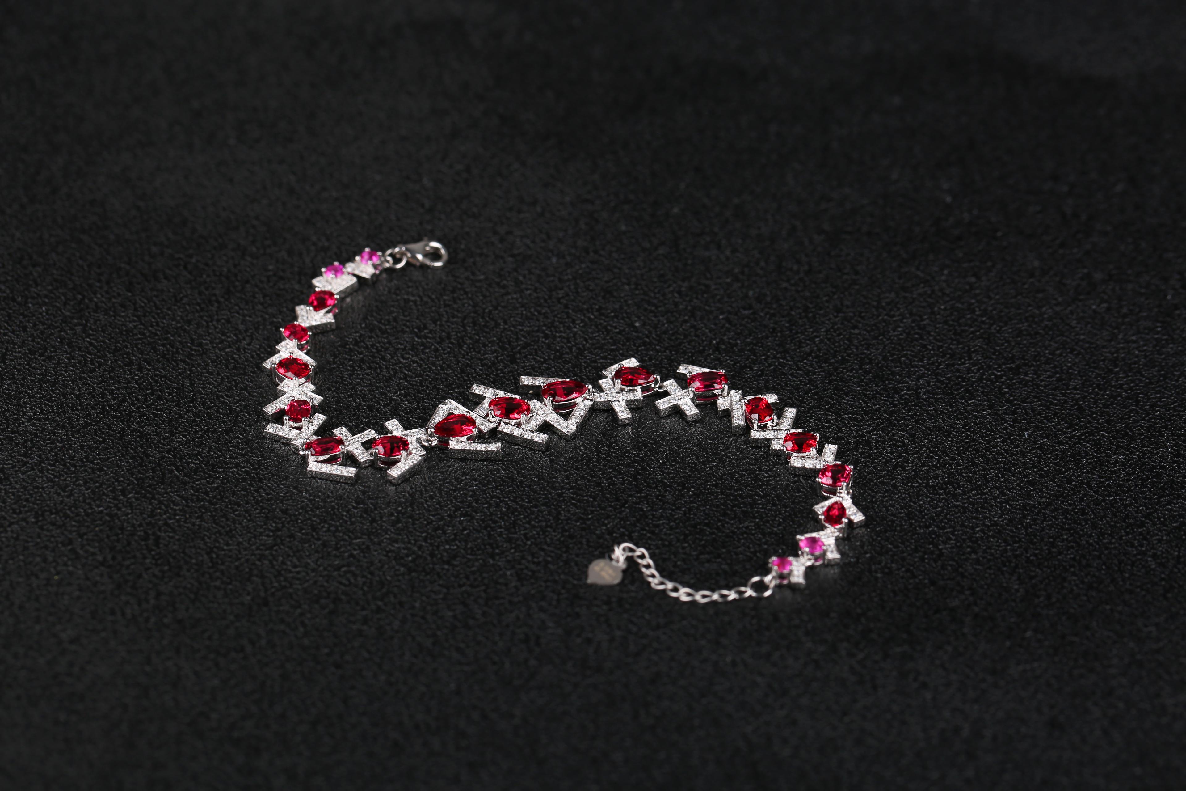 red spinel bracelet