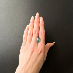 5.30 Carat Lagoon Tourmaline Namibia Origin Emerald Cut Natural Gemstone