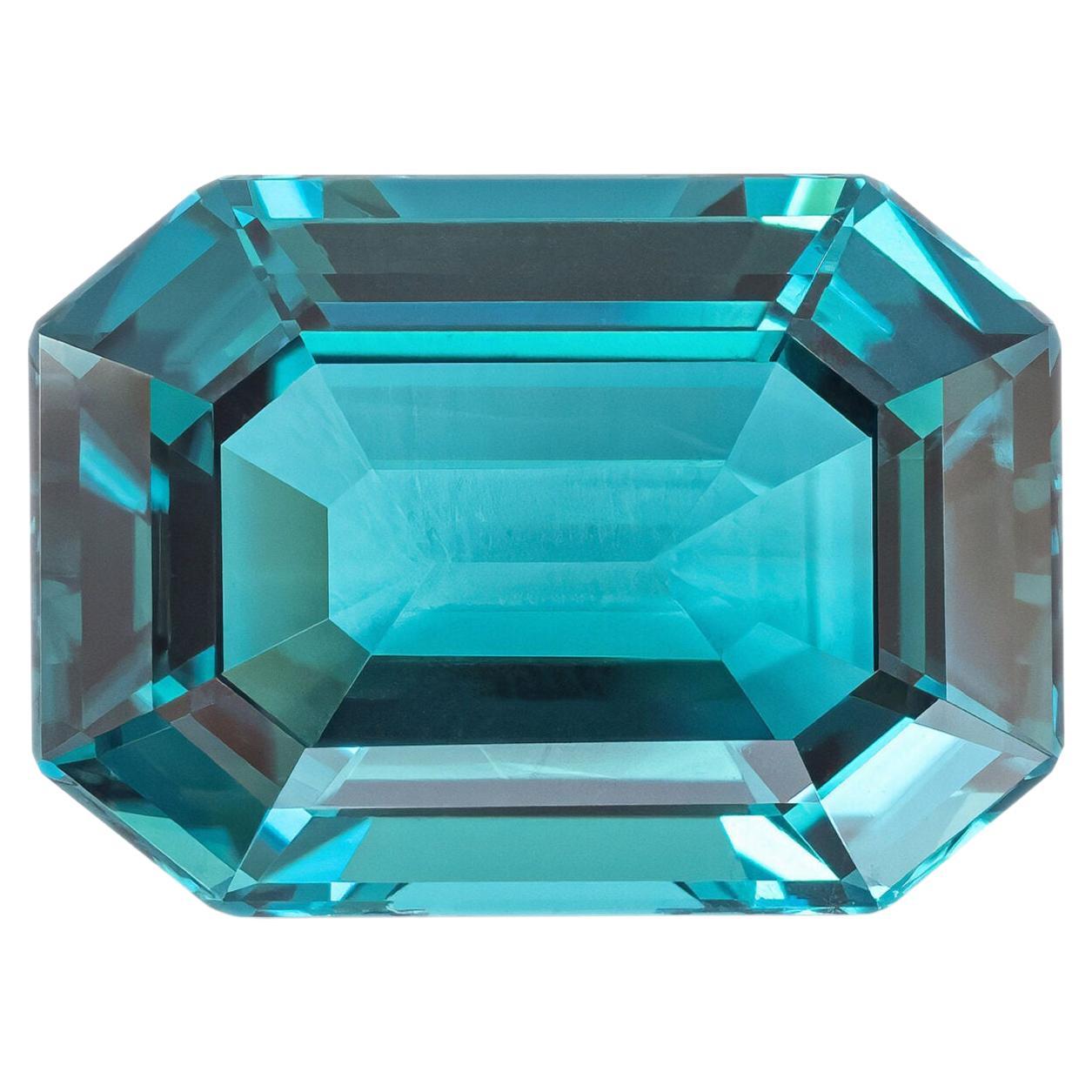 5.30 Carat Lagoon Tourmaline Namibia Origin Emerald Cut Natural Gemstone