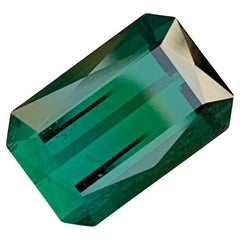 5.30 Quilates Turmalina Natural Suelta Bicolor Forma Esmeralda Gema Para Joyería