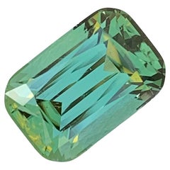 5.30 Carat Natural Loose Bright Green Tourmaline Cushion Shape Gem For Jewellery