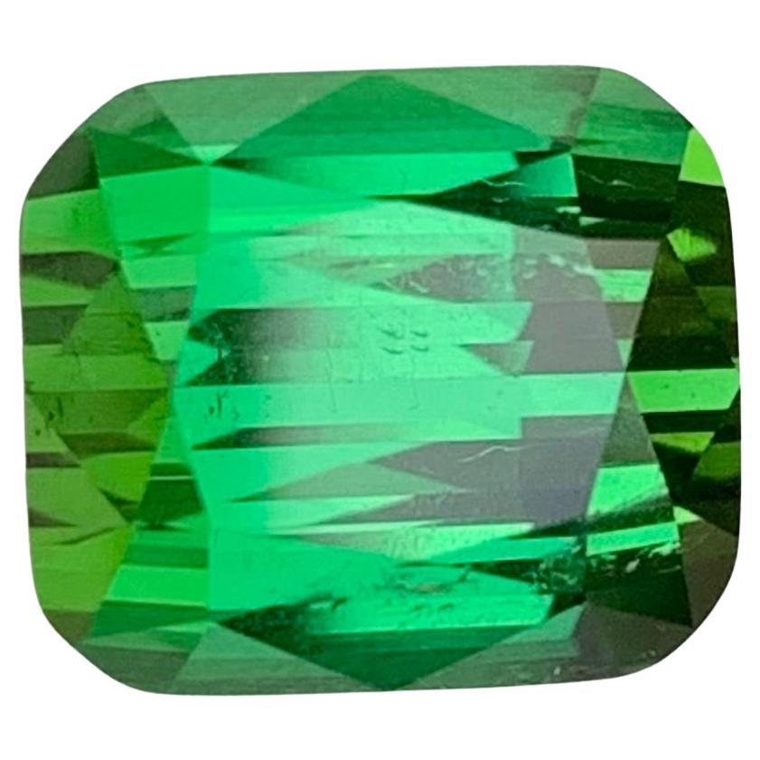 5.30 Carat Natural Loose Green Tourmaline Cushion Shape Gemstone