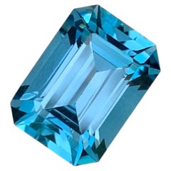 5.30 Carat Natural Loose London Blue Topaz Emerald Shape Gemstone
