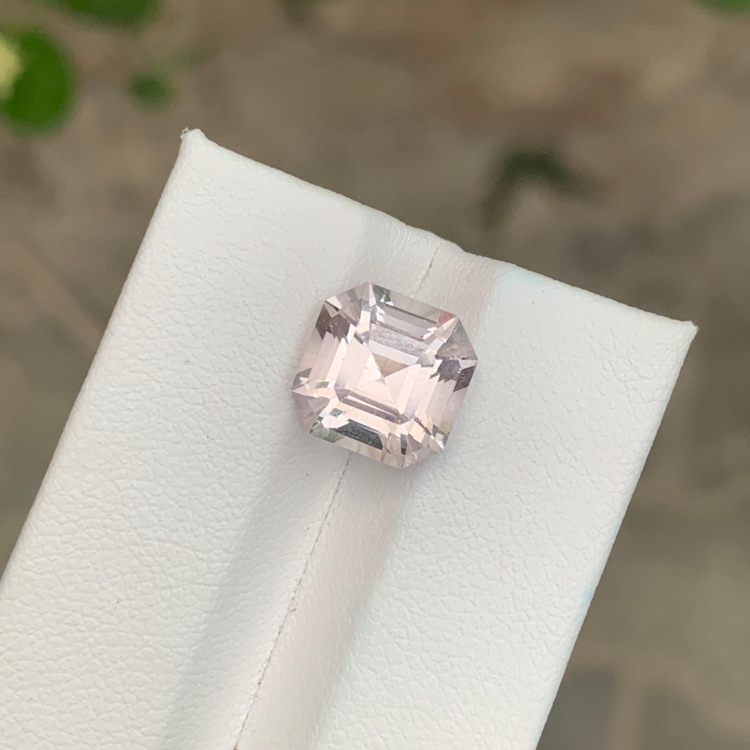 Gemstone Type : Morganite

Weight : 5.30 Carats
Dimensions : 10 x 10 x 7.8 
Origin : Afghanistan
Shape: Square 
Color: Light Golden
Certificate: On Demand

Morganite is believed to bring healing, compassion and promise to those who wear it.