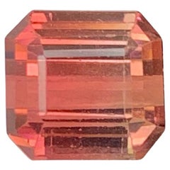 5,30 carati di tormalina rosa pesco naturale sfusa taglio smeraldo Gemma africana