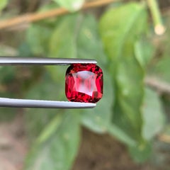 5.30 Carat Natural Loose Pinkish Red Garnet Stone Cushion Cut African Gemstone