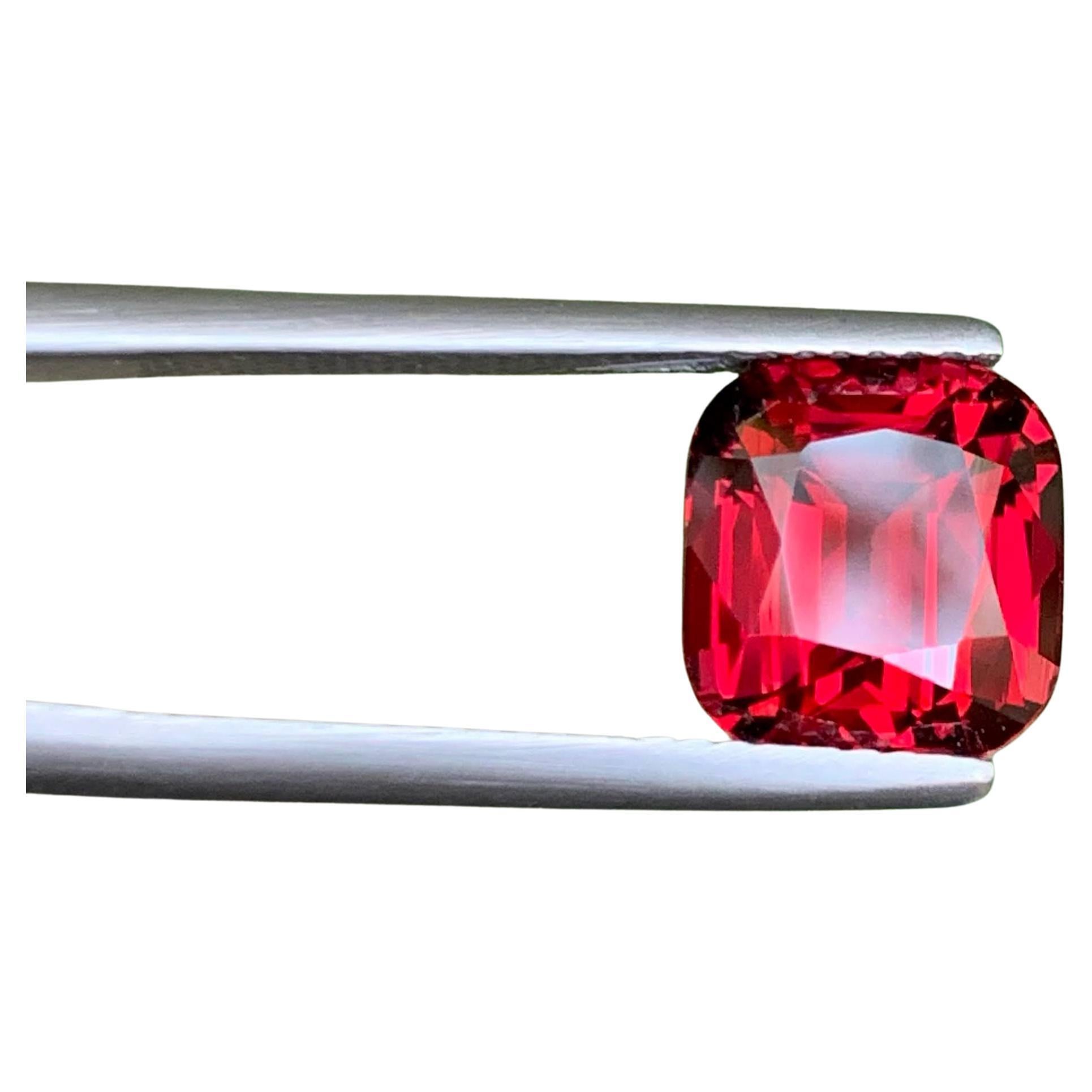 5.30 Karat Natürlicher Loser Rosa-Roter Granat Stein Kissenschliff Afrikanischer Edelstein