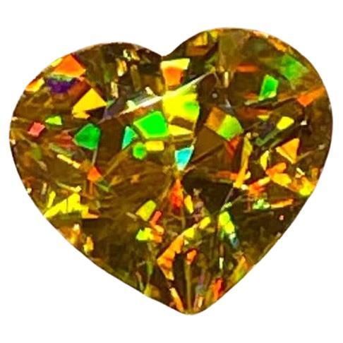 5.30 Carats Fine Loose Sphene Stone Heart Shaped Madagascar's Gemstone