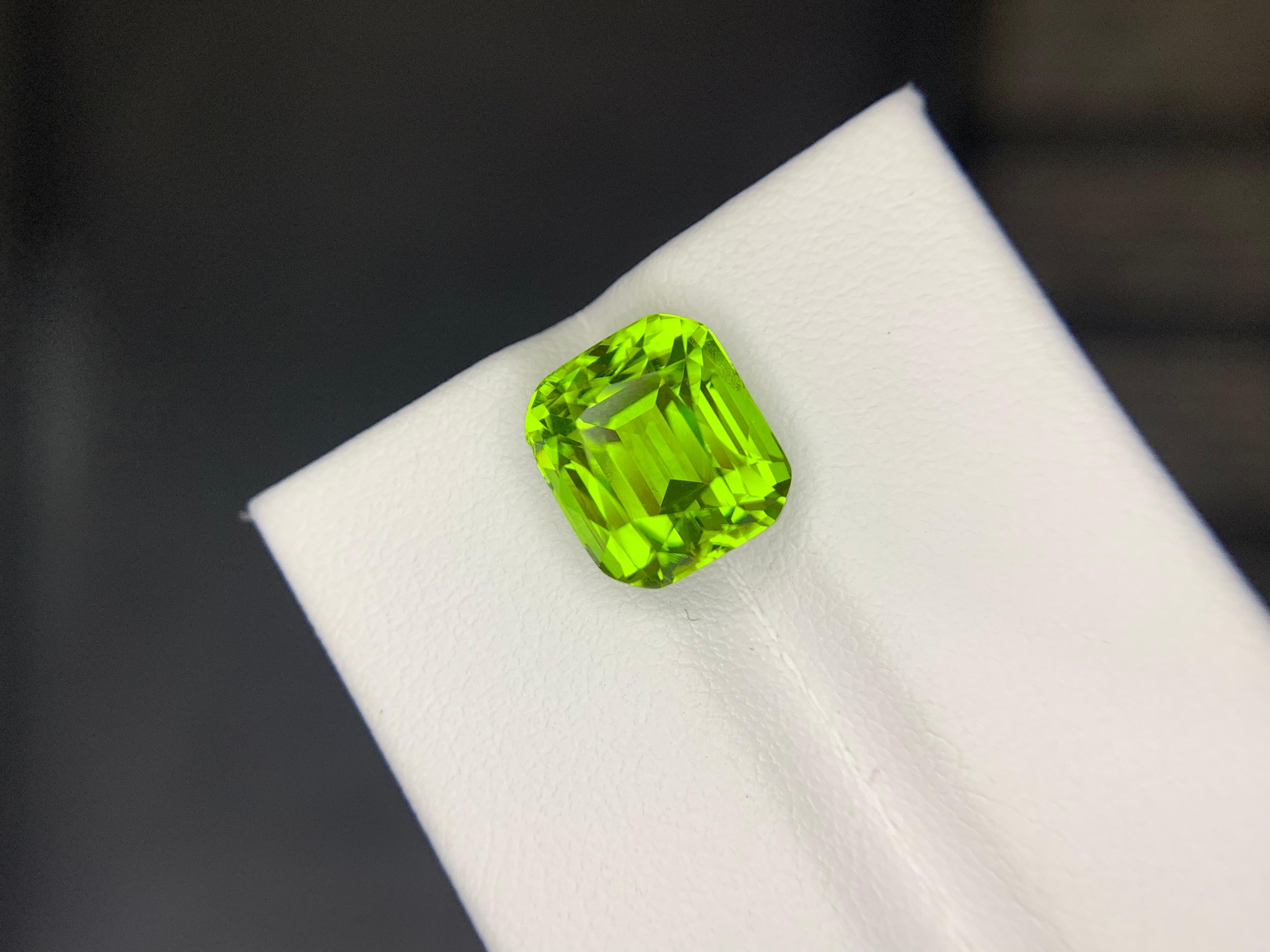Loser Peridot

Gewicht: 5,30 Karat
Abmessungen: 9.9 x 8.8 x 7.0 Mm
Herkunft: Supat-Tal, Pakistan
Die Form: Kissen
Farbe: Grün
Behandlung: Keine
Zertifikat: Auf Kundenwunsch
.
Der Peridot ist ein leuchtend grüner Edelstein, der für seinen