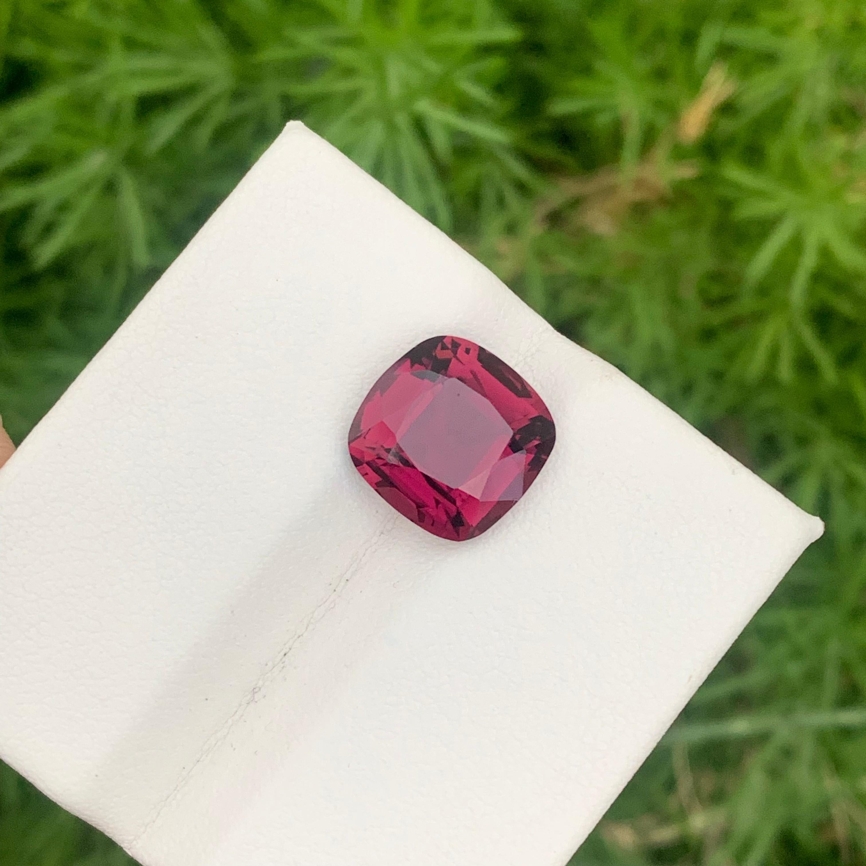 Cushion Cut 5.30 Cts Natural Loose Rubellite Tourmaline Ring Gem From Afghanistan Mine For Sale