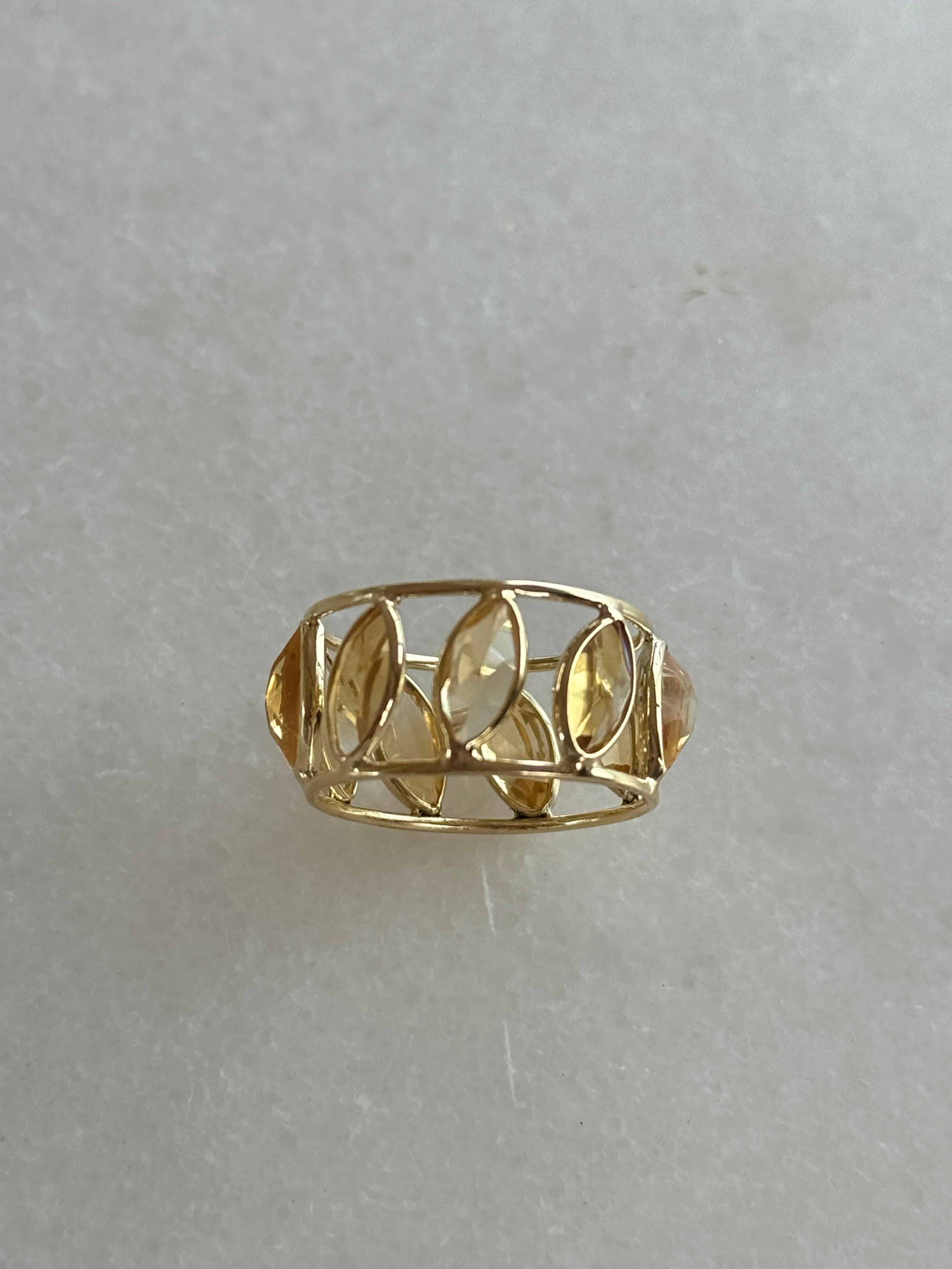 Bracelet éternel en or jaune 14K de 5,31 carats de citrine Pour femmes en vente