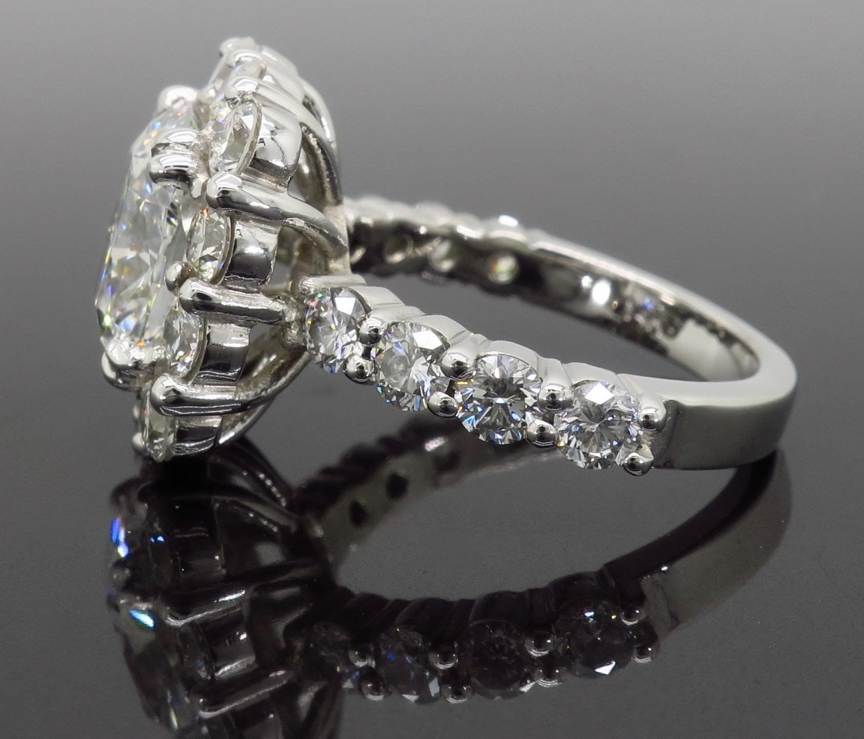 5.31 Carat GIA Certified Diamond Halo Ring 1
