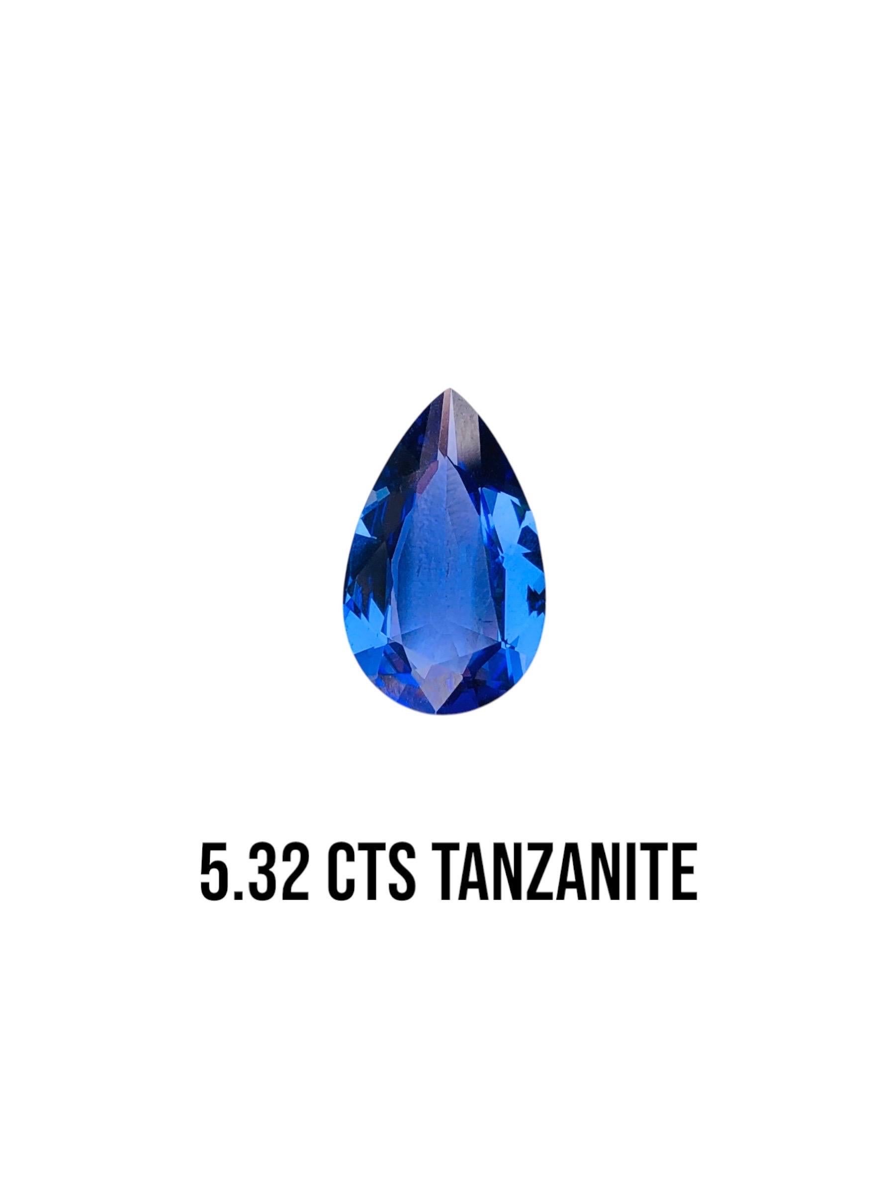 
TZA137
 5.32 Ct AIG Certificate Natural Tanzanite Unheated fire-cut Blue color eye clean quality Gemstone

GEM DESCRIPTION
Species:   Natural Tanzanite 
Variety: Natural Tanzanite
Weight:  5.32Ct
Color:  Blue
Cut:  Excellent 
Clarity:   Eye clean