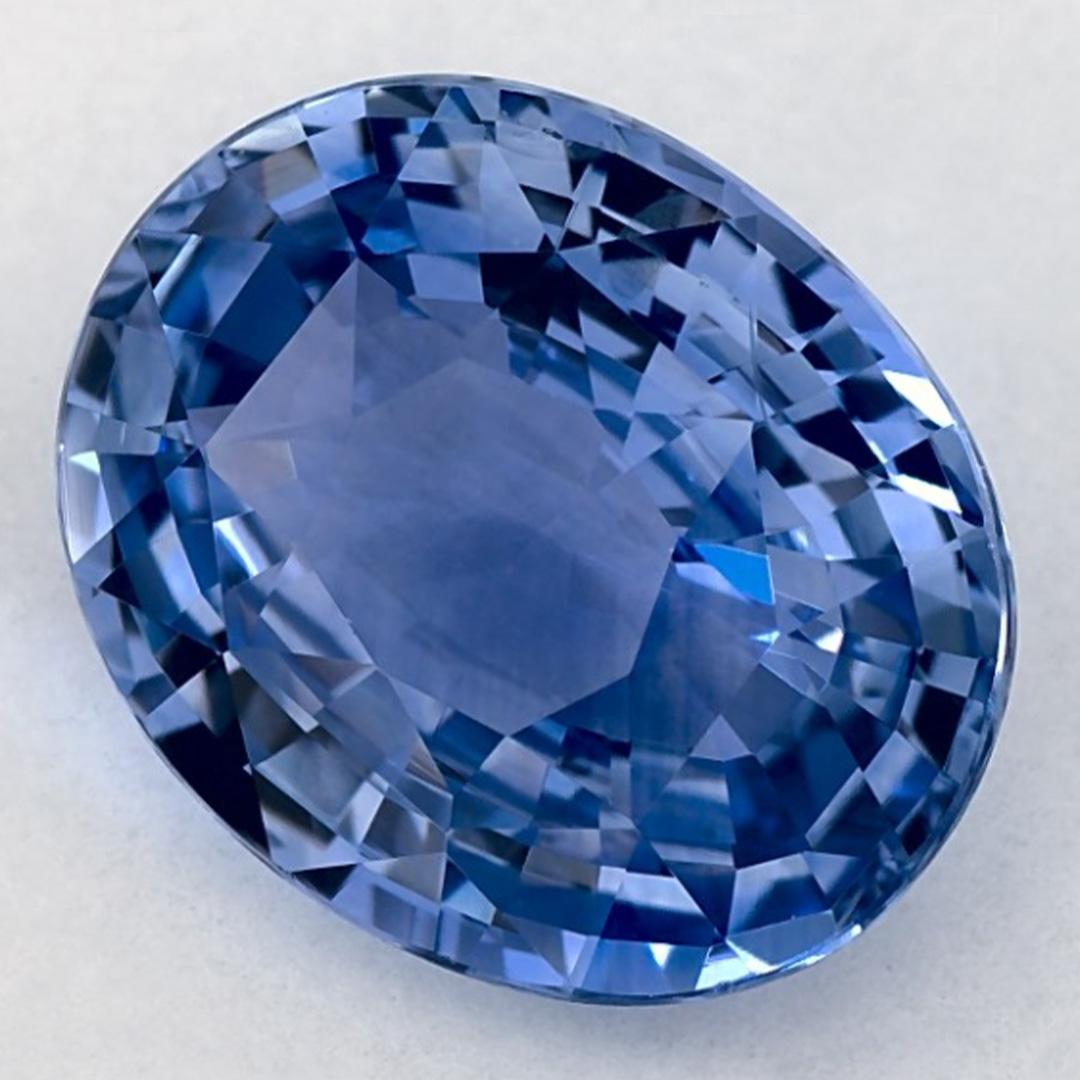 5.32 Karat Blauer Saphir Oval Loser Edelstein (Ovalschliff) im Angebot