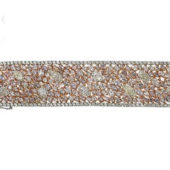 53.25 Karat natürliches rosa und gelbes Diamantarmband