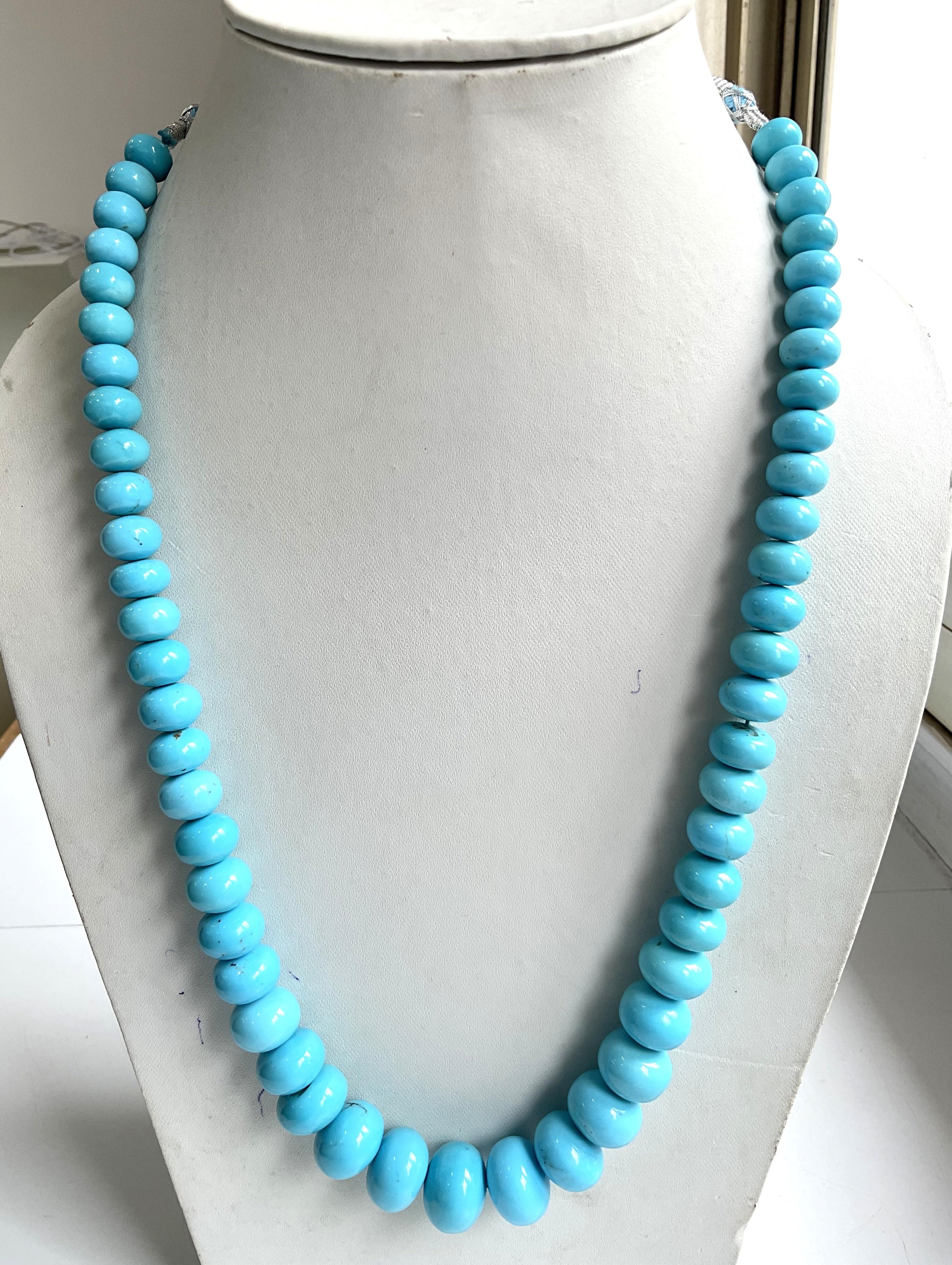 532.65 Quilates Cuentas de Turquesa de primera calidad lisa Arizona Piedra preciosa natural en venta 2