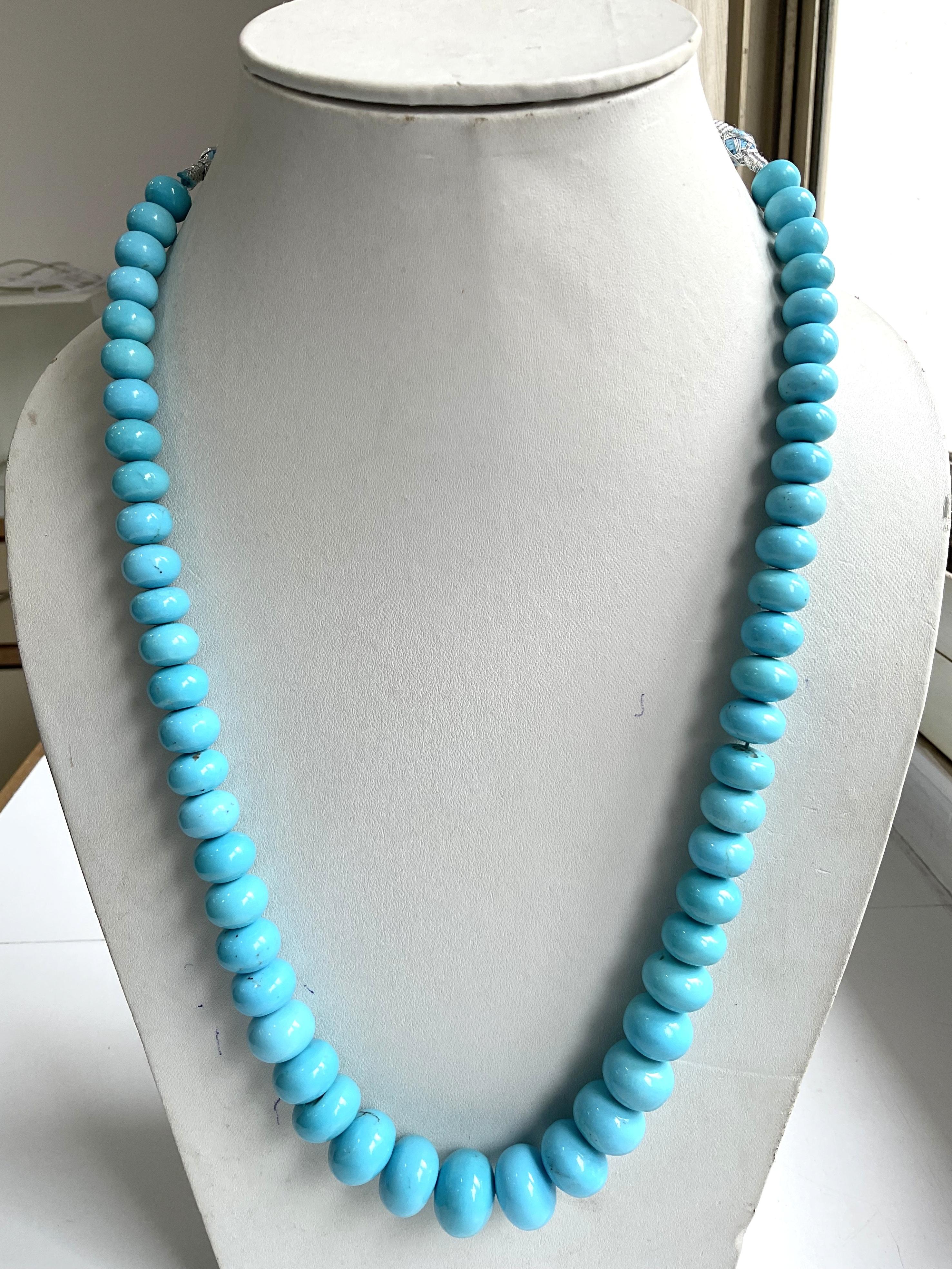 532.65 Quilates Cuentas de Turquesa de primera calidad lisa Arizona Piedra preciosa natural en venta 3