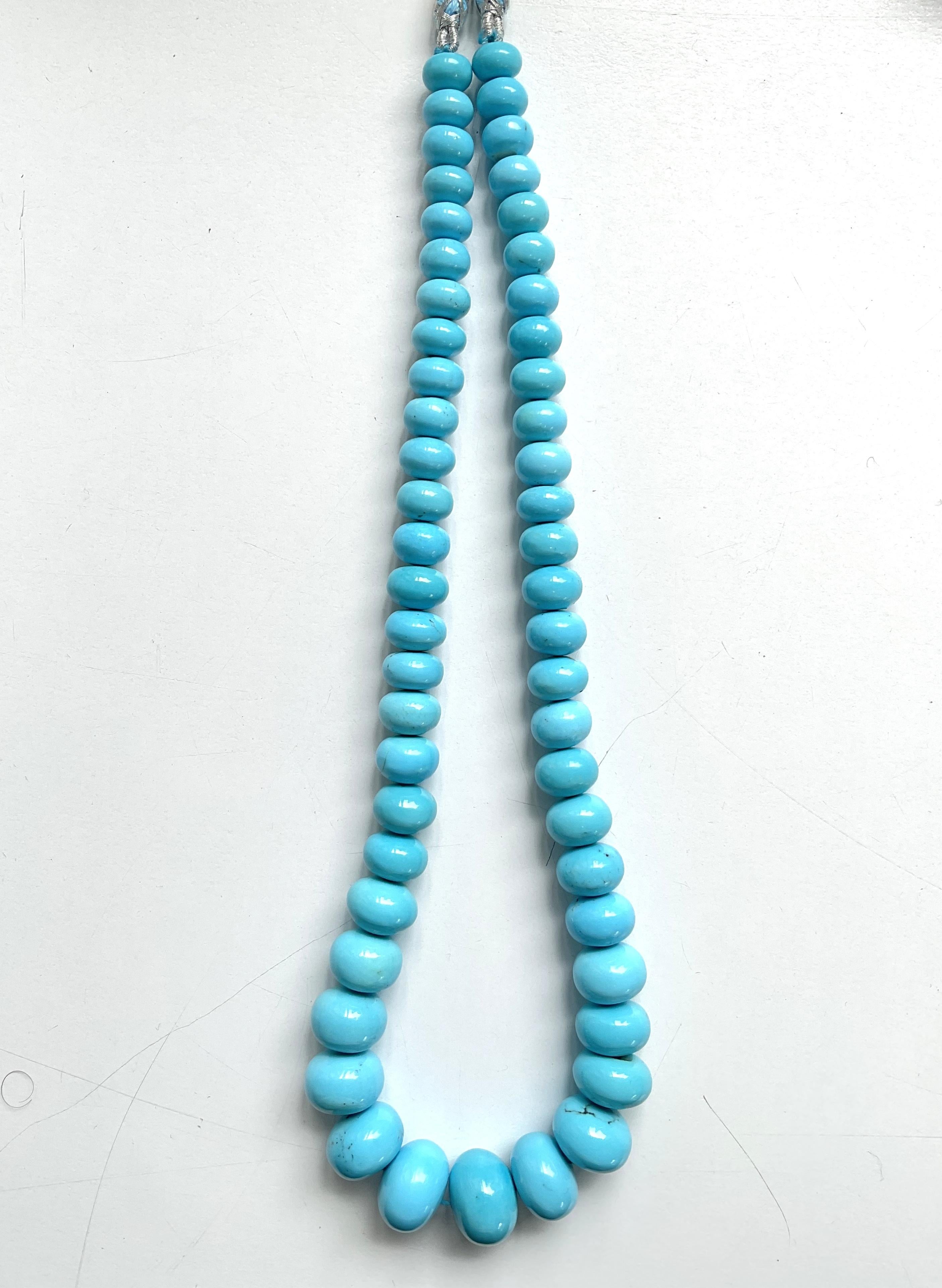 532.65 Quilates Cuentas de Turquesa de primera calidad lisa Arizona Piedra preciosa natural en venta 4