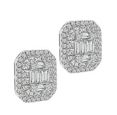 5.32ct Diamond 14k White Gold Earrings