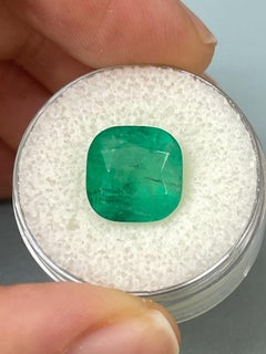 Smeraldo colombiano di 5,33 carati - taglio a cuscino, autentica pietra di nascita di maggio