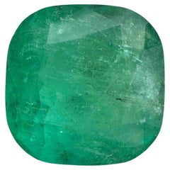 5.33 Carat Earthy Colombian Emerald - Cushion Cut Genuine May Birthstone Gem