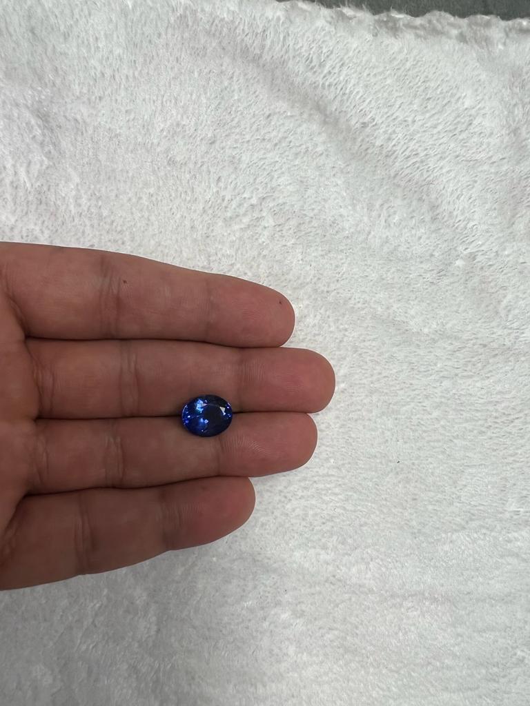 SKU - 50008
Stone : Natural Tanzanite 
Shape - 	Oval
Grade - 	AAA	
Weight - 5.33 cts
Length * Breadth * Height - 	12.1*10.0*6.4
Price - $ 1890

AAA Tanzanite is one of the rarest gemstones in the world. Get this beautiful gem to grace your