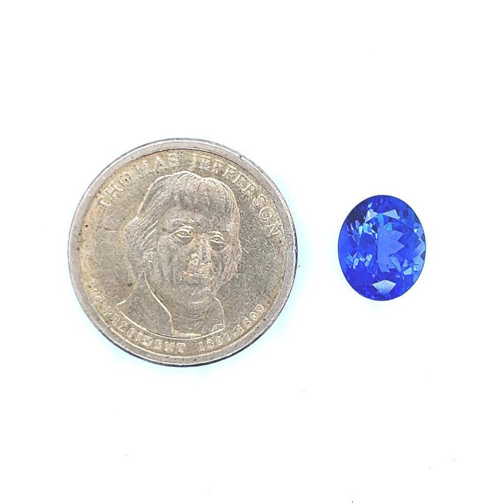 5.33 Carat Natural Tanzanite Oval Faceted Cut AAA Color Loose Tanzanite Gemstone In New Condition For Sale In New York, NY