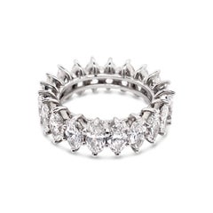 Bague d'éternité en platine avec diamant marquise de 5,33 carats poids total